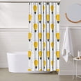 thumbnail image 6 of Shower Curtain, Light Bulb Pattern white Waterproof Fabric Plastic Shower Curtain, Drying Fast Bathroom Curtain with 9 Buttonholes, Ruffle Shower Curtain 60x72in, 6 of 8