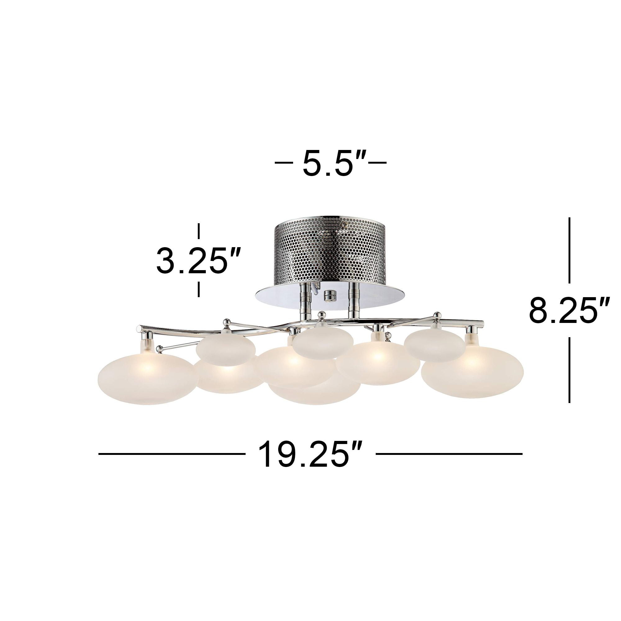 Possini Euro Design Possini Euro Lilypad 19 1 4 Wide Etched Glass