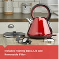 BLACK+DECKER 1.7L Stainless Steel Electric Cordless Kettle, Red