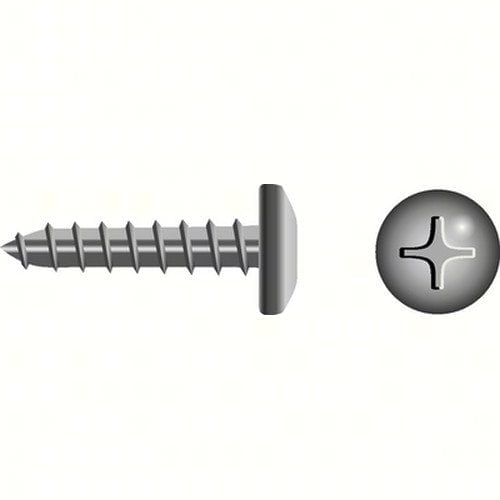 Seachoice #10 X 3/4 Phillips Head Pan Tapping Screw, 100-Pack, Stainless Steel