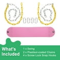 thumbnail image 3 of Zimtown Kids Belt Swing Swing Set Accessories with Chain,Pink, 3 of 6