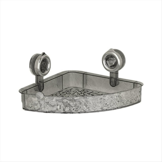 Estante de Ventosa con de Glaciar de Estilo de Lujo Ligero y Sin Taladro, Organizador de Ducha de Baño Estilo Ventilador Gris