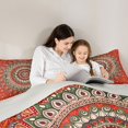 thumbnail image 4 of Homewish Vintage Boho Mandala Twin Comforter Sets,Romantic Floral Bedding Set,Orange,Light Gray Reversible,2-Piece,1 Comforter and 1 Pillowcase, 4 of 7