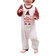 thumbnail image 2 of Elippeo Family Matching Christmas Pajamas, Letter  Gnome Hat Print Long-Sleeved Tops + Plaid Trousers Sleepwear Outfits, 2 of 5