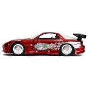 Dom's Mazda RX-7 Candy Red with Graphics The Fast and the Furious (2001) Movie 1/32 Diecast Model Car by Jada