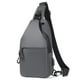 thumbnail image 1 of Mochila bandolera pequeña negra tipo bandolera para hombre y mujer, ligera, con una sola correa, para senderismo, ciclismo, viajes, 1 of 7