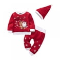 thumbnail image 3 of GYRATEDREAM Baby Boy Christmas Outfit Newborn First Christmas Romper Santa Elf Pants Sets 3Pcs 0-18 Months, 3 of 9