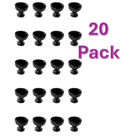 Better Homes & Gardens 1-1/4" (32 mm) Modern Knob, Matte Black, 20 Pack