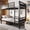 Black, variant on GalnFu Metal Bunk Bed Twin Over Twin, Heavy Duty Steel Frame with Full-Length Guardrail,Rustic Brown