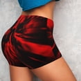 thumbnail image 4 of Logiee The Red Head Skull Print Women's Biker Shorts,Workout Gym Shorts,Scrunch Shorts,Tummy Control Hidden Scrunch Running Yoga Shorts-Medium, 4 of 8