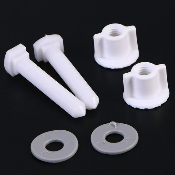 OHOIOLLA Toilet Seat Hinge Bolts Screw 2 Sets White Plastic for