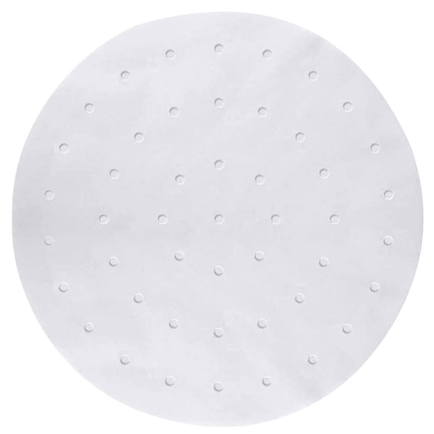 Matsuzay 200 Uds revestimientos para freidora de aire papeles redondos para cocinar al vapor papeles para vaporizadores impermeables y Herramientas y accesorios para hornear