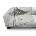 thumbnail image 3 of Explore Soft Flannel Fleece Throw Blanket, Sketch Style Mountain with an Arrow Exploring Themed Illustration, Cozy Plush for Indoor and Outdoor Use, 50" x 70", Charcoal Grey Mint Green, by Ambesonne, 3 of 6