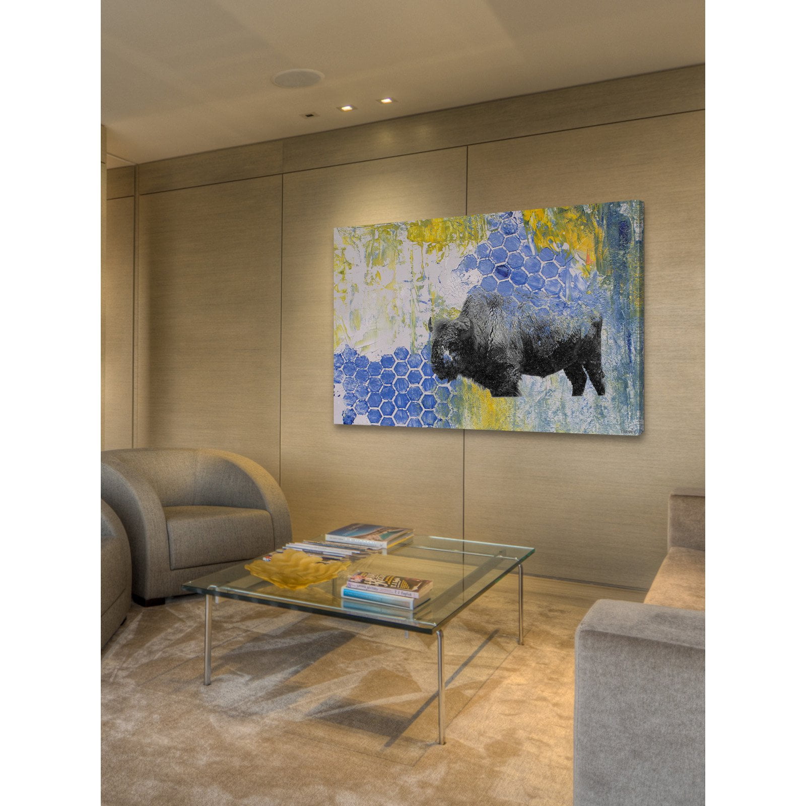 "Buffalo Honeycomb" Painting Print on Wrapped Canvas