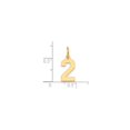 thumbnail image 2 of 14K Gold Small Polished Number 2 Charm, 2 of 4