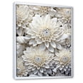 thumbnail image 2 of Designart "Ethereal Whiteness: Magical White Chrysanthemums" Chrysanthemums Floater Framed Canvas Prints, 2 of 5