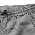 thumbnail image 4 of Cotton Cargo Shorts for Men Elastic Waist Drawstring, Relaxed Fit Side Multi-Pocket Lightweight Breathable Summer Work Shorts for Outdoor Hiking Travel Casual Wear, S-4XL, 4 of 5