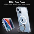thumbnail image 4 of for iPhone 14 Magnetic Case, iPhone 13 Case with Magnetic Invisible Stand [Magsafe Support] [Military Protection] Shockproof Protective Slim Phone Case Cover for iPhone 13/14 6.1"-Clear, 4 of 8
