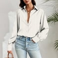 thumbnail image 4 of Bovxnpu Womens Long Sleeve Plus Size Tops, Button Down Shirts for Women Dressy Casual Blouse Business Casual Work Tops Plus Size Spring Clothes M, 4 of 5