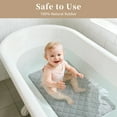 thumbnail image 5 of Yolife Non-Slip Bathtub Mat 27.5"x17", Anti-Fatigue Grid Pattern & Suction Cups, Natural Rubber for Shower Tub, Machine Washable (Light Grey), 5 of 8