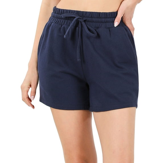 KOGMO Womens Casual Comfy French Terry Cotton Shorts (S-3X)