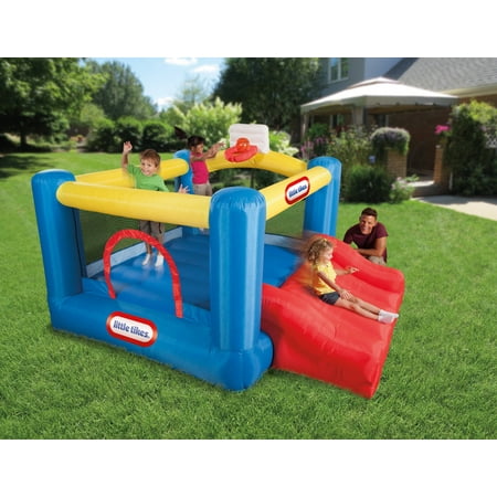 Little Tikes Junior Sports 'n Slide Sports Bounce Bounce House, Multi-color, for Kids Ages 3+