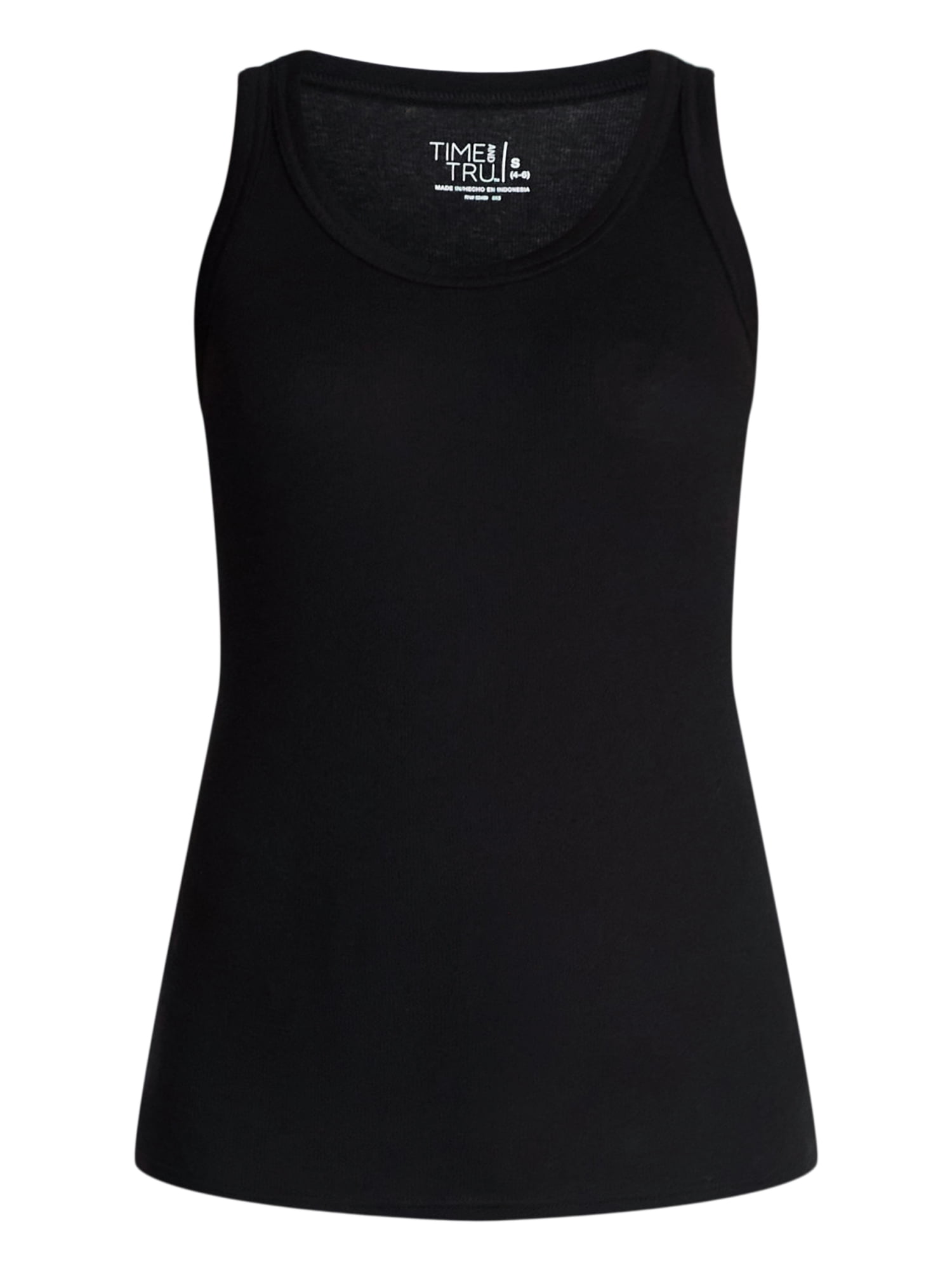 Time and Tru Women's Ribbed Tank Top, Sizes XS-XXXL