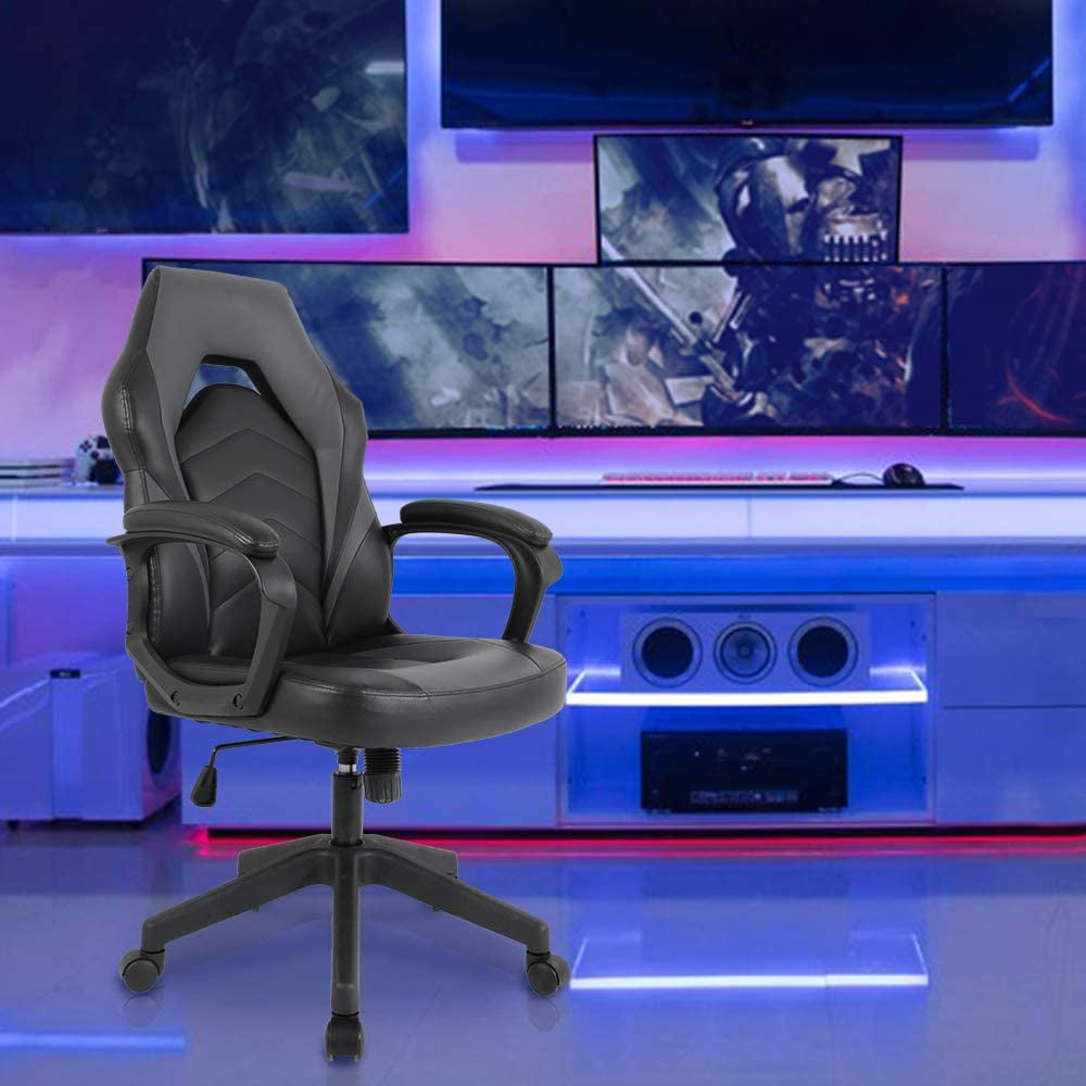 Smugchair racing gaming chair executive bonded leather computer office chair with adjustable online height and padding armrest