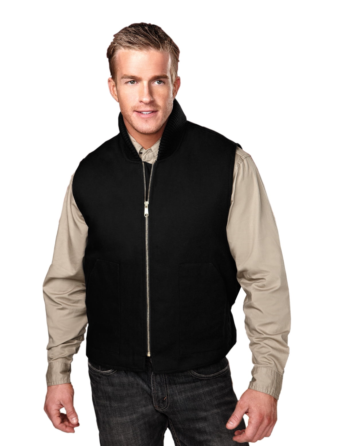 TriMountain Lodestar 4400 Cotton Canvas Vest, 2XLarge, Black/Black/Black