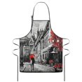 thumbnail image 2 of Eiffel Tower Couple Aprons with Pocket Chef Aprons Waterproof Bib Apron for Birthday Gifts for Dad Step Cooking Aprons for Kitchen Cool BBQ Grilling (Set Of 2), 2 of 7