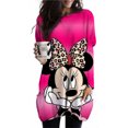 thumbnail image 3 of Camiseta holgada informal de cuello redondo de gran tamaño con bolsillo para mujer, jersey de manga larga con estampado de Mickey Mouse de Disney para mujer, moda, 3 of 5