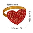thumbnail image 3 of Valentine's Day Heart Napkin Ring for Table Setting, Decorative Napkin Holder Accessory for Holiday Dining, Home Kitchen Use and Everyday Tableware, 3 of 6
