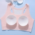 thumbnail image 6 of Babcutegg Teen Girls Bra Soild Pattern Sports Bra Breathable and Comfortable Girls Underwear Pink Size M, 6 of 9