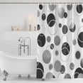 thumbnail image 3 of Grey Black Polka Dots Shower Curtain, Waterproof Shower Curtains for Bathroom, Modern Abstract Art Washable Fabric Bathtub Curtain Set Bath Decor with 12 Hooks Extra Long 72"x96", 3 of 8