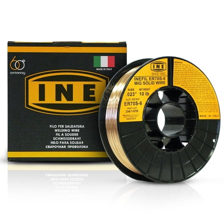 INEFIL ER70S-6 .023-Inch on 10-Pound Spool Carbon Steel Mig Solid Welding Wire