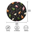 thumbnail image 3 of 15.4" Round Placemat Set of 1 Polyester Fabric Place Mats Non-Slip Dining Kitchen Table Mats for Kitchen Party Decor Colorful Swirl-shaped Candies, 3 of 5