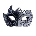 thumbnail image 4 of BELOVING Half Face Cosplay Comfortable Prom Face Masquerade Props for Black, 4 of 9