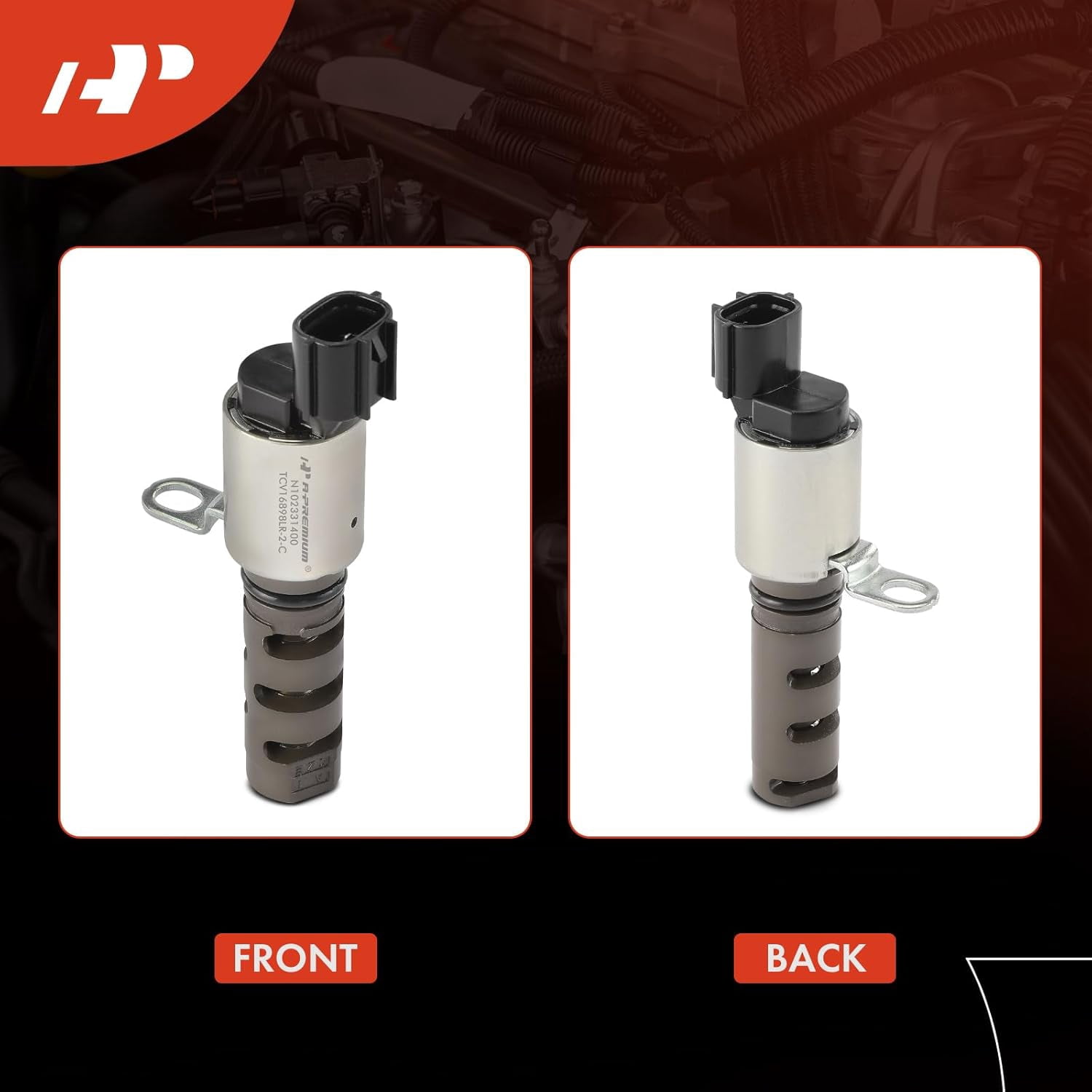 A-Premium 2-PC Exhaust Engine Variable Valve Timing (VVT) Solenoid Compatible with Subaru Outback 2010-2019, Legacy 2010-2019, Tribeca 2010-2014, 3.6L, Replace# 10921AA200, 10921AA190