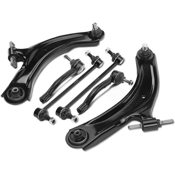 A-Premium 6Pcs Front Suspension Kit, Lower Control Arm w/Ball Joint, Sway Bar Link, Outer Tie Rod End Compatible with Nissan Rogue 2008-2013, Rogue Select 2014-2015