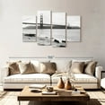 thumbnail image 2 of Elephant Stock Golden Gate Bridge Monochrome Wall Art - Horizontal Multi Panel Canvas - Living Room Wall Decor - Architecture Multi Panel - White And Black Decor - 75" x 48", 2 of 8