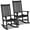 Black, variant on Giantex Set of 2 Wooden Rocking Chair, Slatted High Back Wood Rocker, White