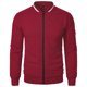 thumbnail image 2 of pstuiky hombres de manga larga, Chaqueta de manga larga con cuello alto y cremallera de color liso para hombre Tops de hombre m, 2 of 4