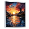 thumbnail image 2 of Designart "Pop Art Pittsburgh III" Cityscapes Floater Framed Canvas Print, 2 of 7