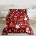 thumbnail image 2 of Manfei Santa Claus Snowman 2pcs Bedding Comforter Set for Teens Boys Girls,Xmas Tree Snowman Twin Comforter Sets,Merry Christmas Breathable Bedding Set,Super Cozy Room Decor,Reversible, 2 of 8