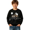 thumbnail image 4 of Byoo Toddler Boy's Halloween Ghost Monster‑Truck Moon Graphic Sweatshirt Long Sleeve Fall Pullover Sweatshirts A9, 4 of 4