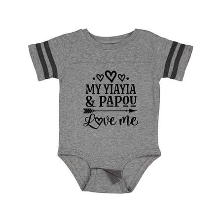 

Inktastic YiaYia and Papou Love Me Granddaughter Gift Baby Girl Bodysuit