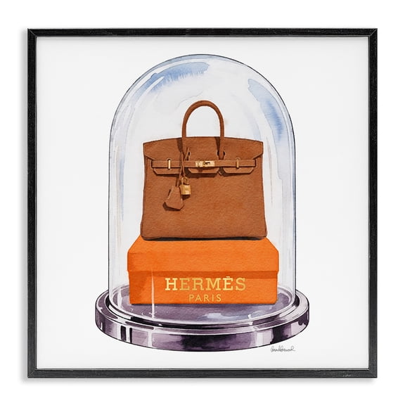 Stupell Industries Traditional Luxury Handbag Dome Black Framed Giclee Art, 12 x 12, by Amanda Greenwood