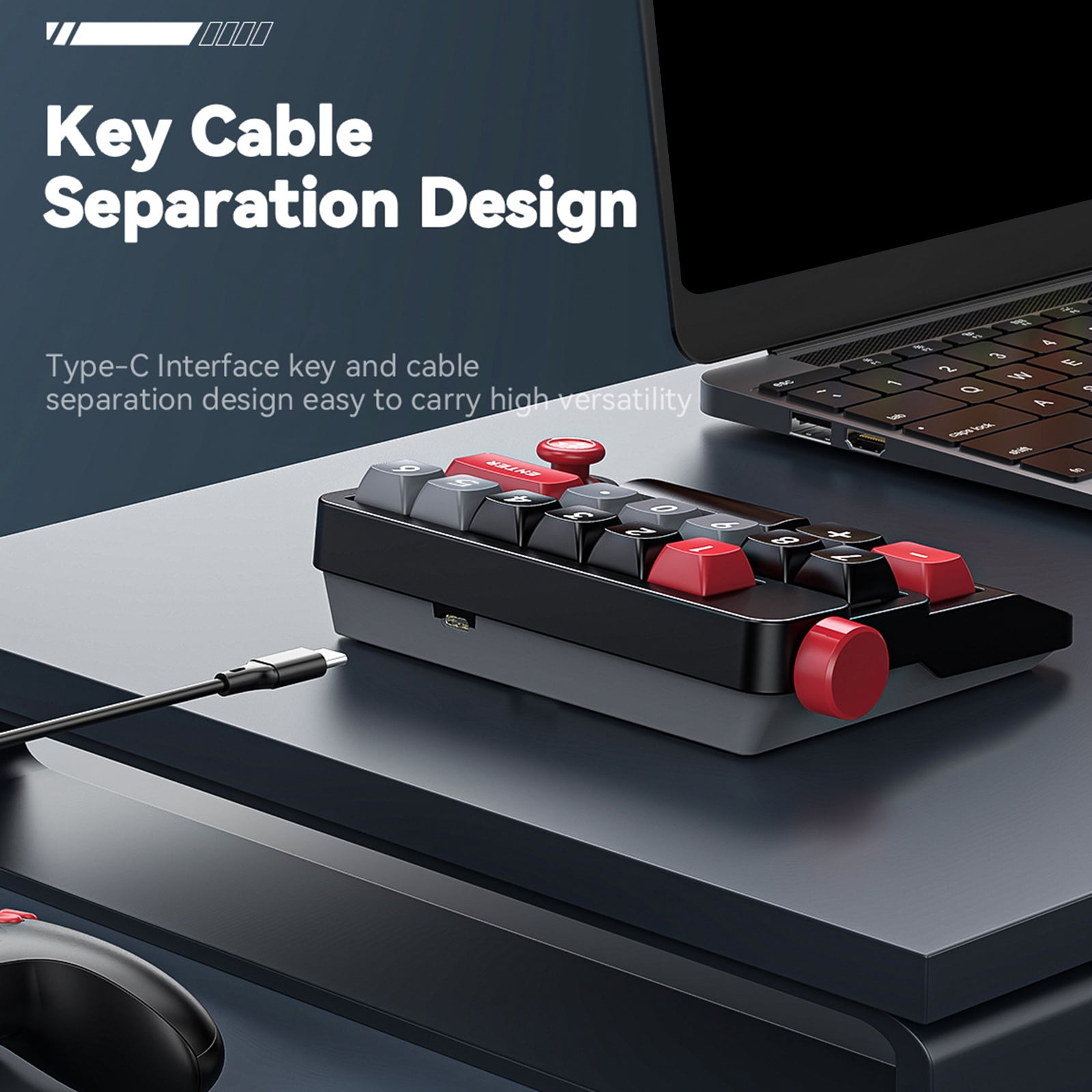 Mechanical Gaming Keyboard Customizable with Hot Swappable Switches Small Keypad