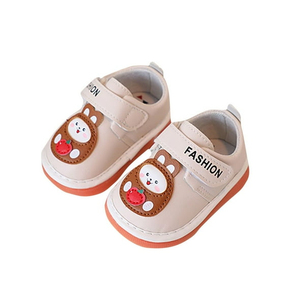 Avrntaa Newborn Infant Non Slip Crib Shoes - Toddler Rubber Sole First Walking Sneakers Kids Shoes Clearance White Shoes Size 5Toddler