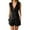 Black, variant on Women's Summer 2 Piece Linen Outfits: Button Down Vest & Shorts Sets, Comfortable, Breathable for Casual & Dressy Occasions